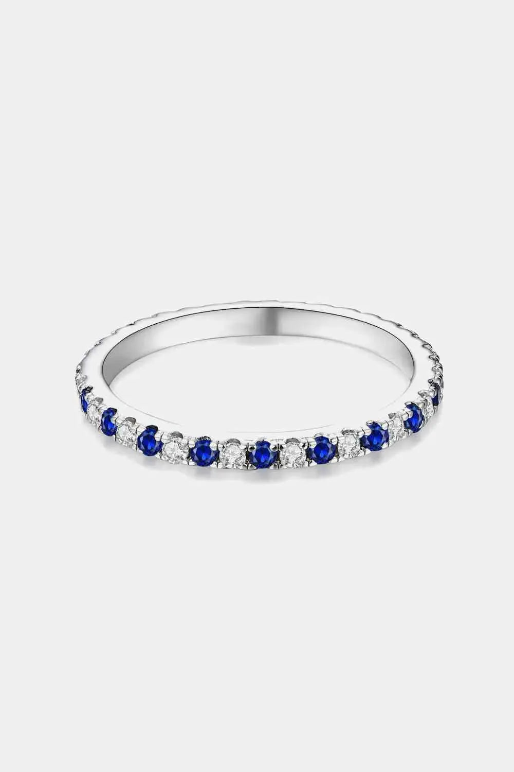 Moissanite Lab-Grown Sapphire Rings Moissanite - Tophatter Daily Deals